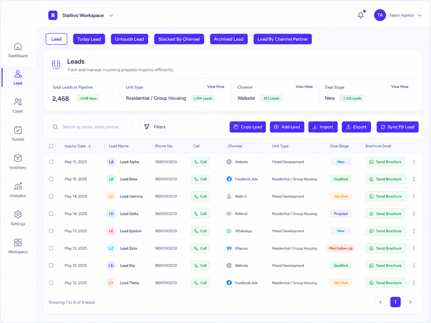 Lead Management Screenshot 1