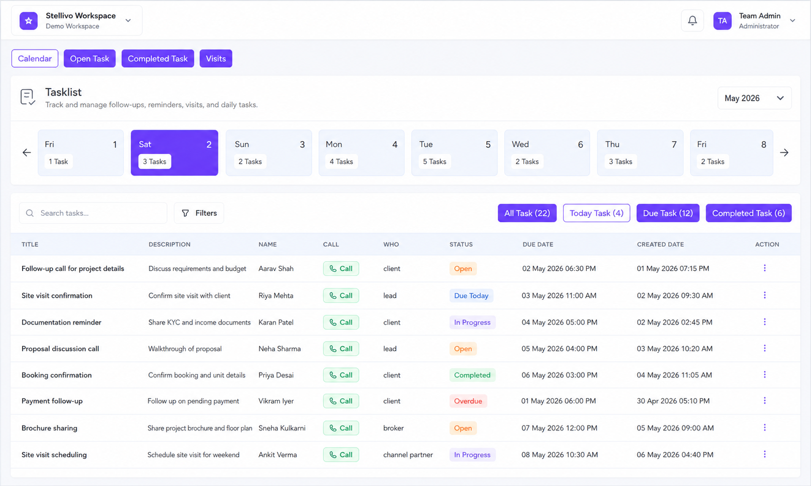 Tasklist Management Screenshot 1