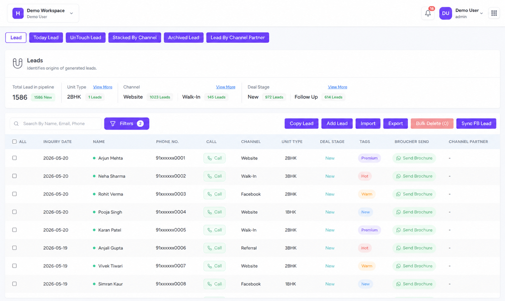 Broker Lead Management Screenshot 1