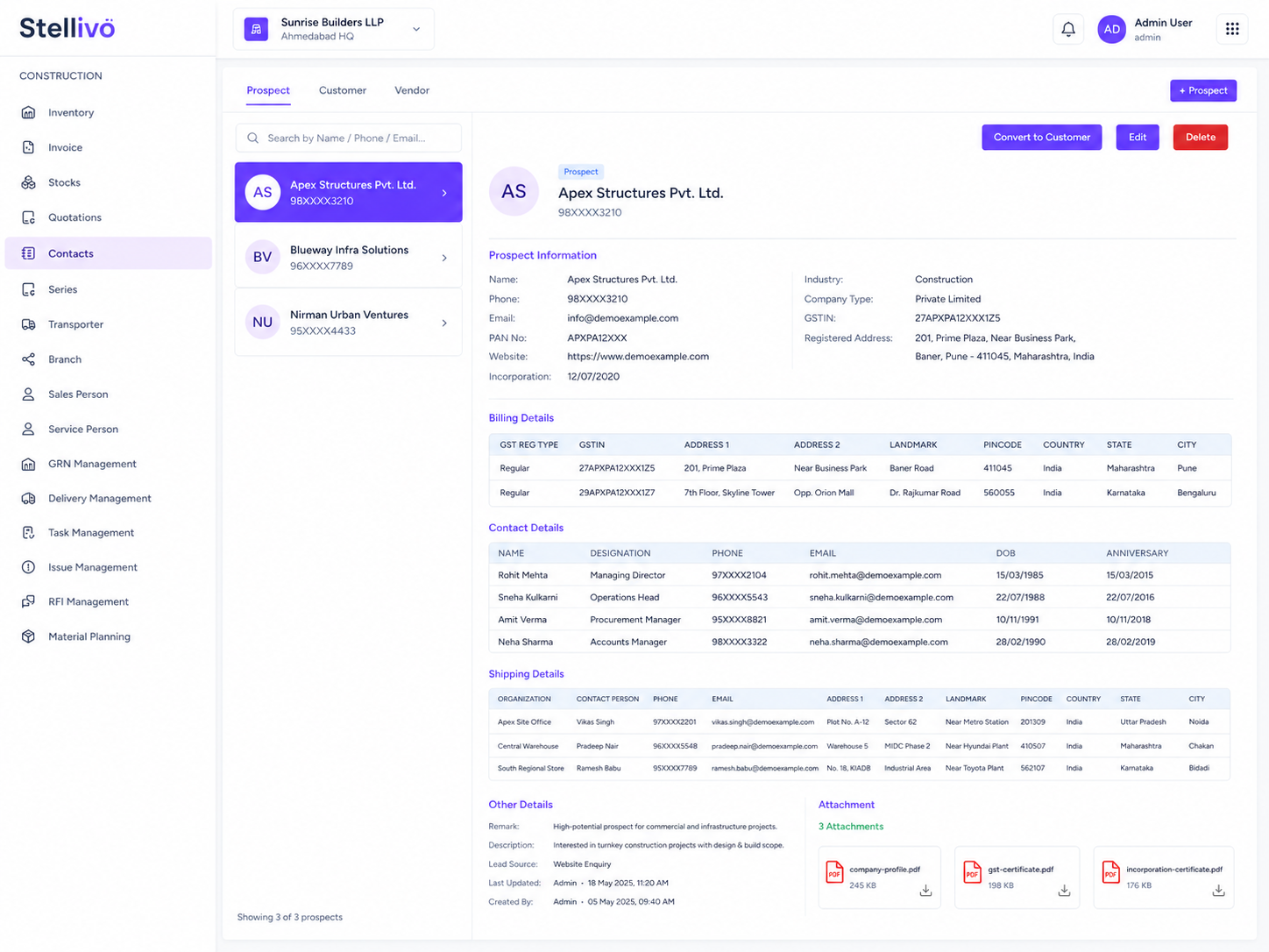 Resource Management View 1