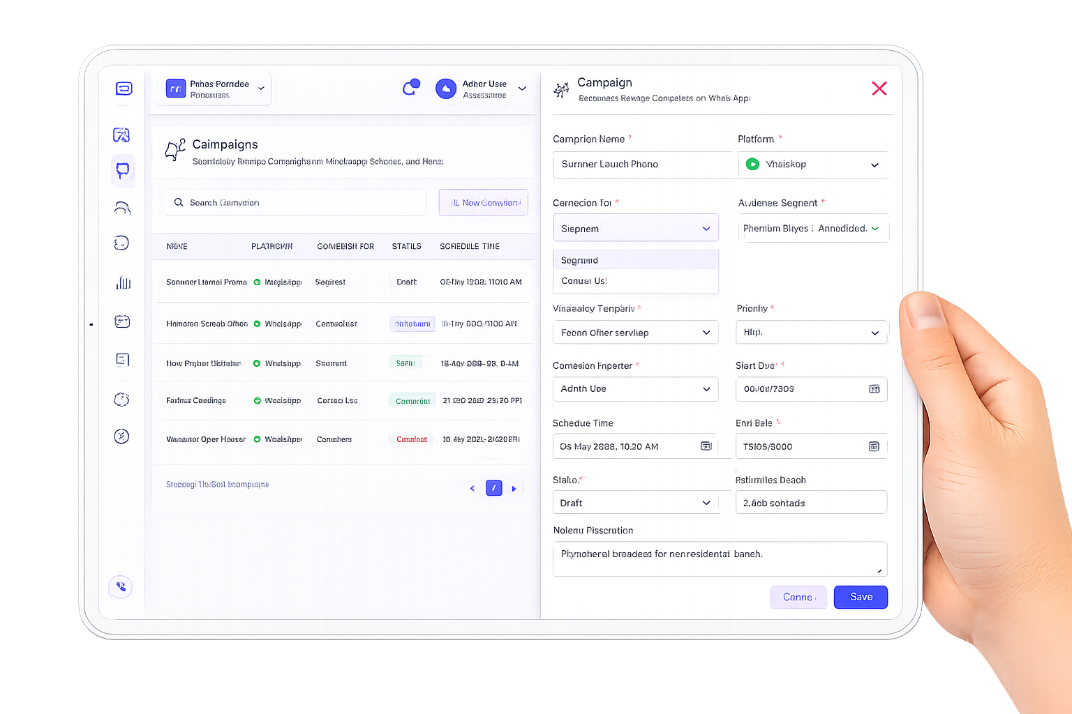 Campaigns, Segments & Contact Lists Dashboard