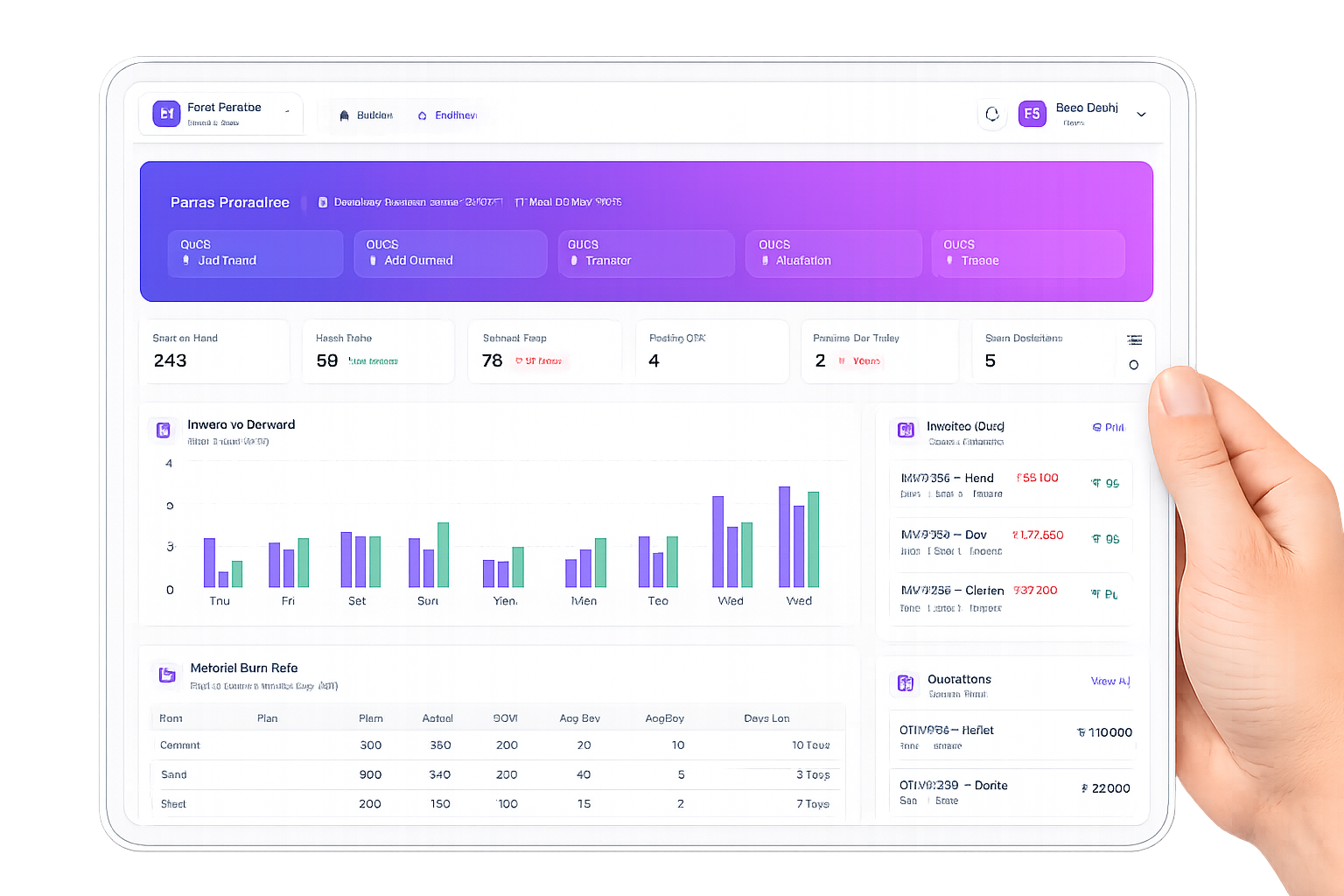 Construction & Operations Management Dashboard